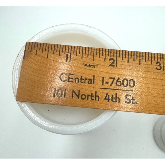 Three Vintage Milk Glass Vases Mid-20th Century Hobnail & Smooth & Candle Holder - Picture 4 of 13